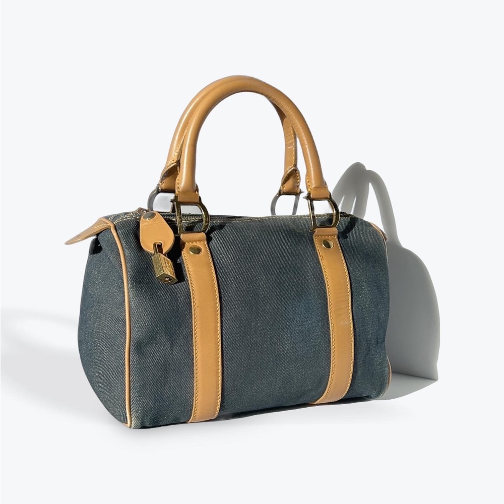Authentic Dior Mini Denim Boston Bag